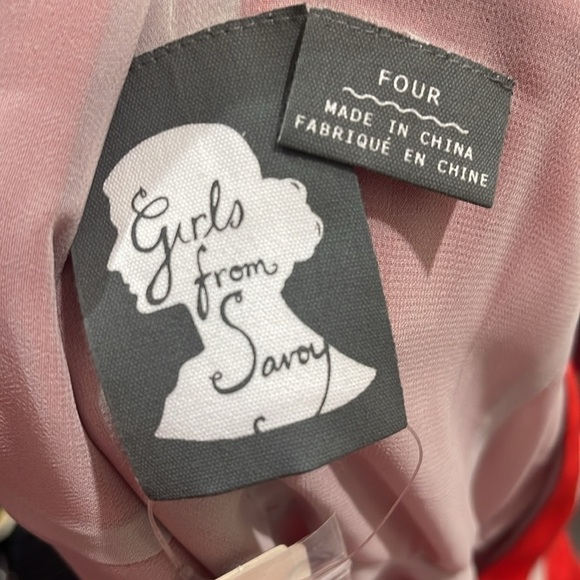 ANTHROPOLOGIE GIRL FROM SAVOY MITSY RUFFLE HALTER 100% SILK DRESS RED 4 NWT - Picture 7 of 9